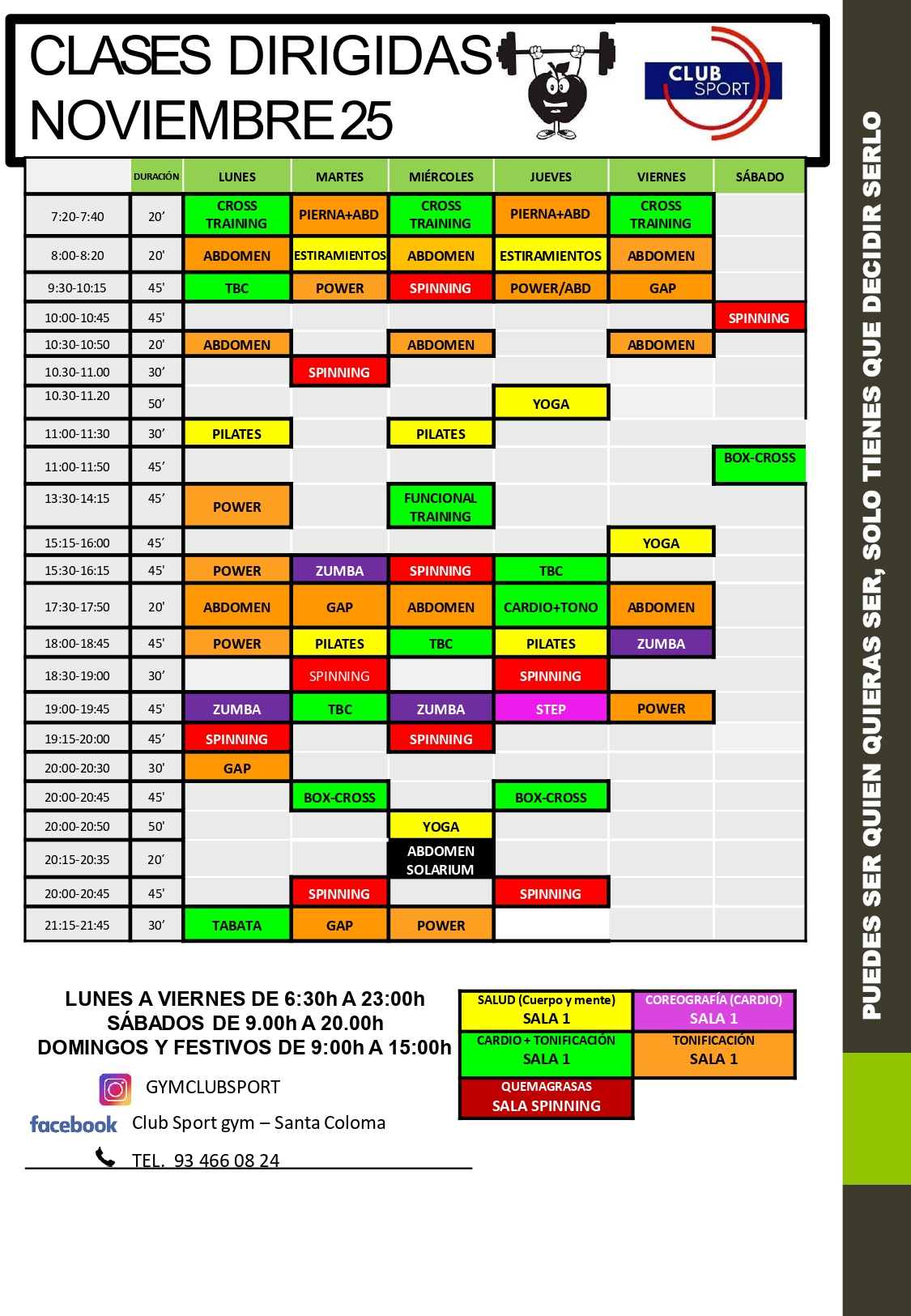 Horario Gimnasio Low Cost Club Sport Santa Coloma