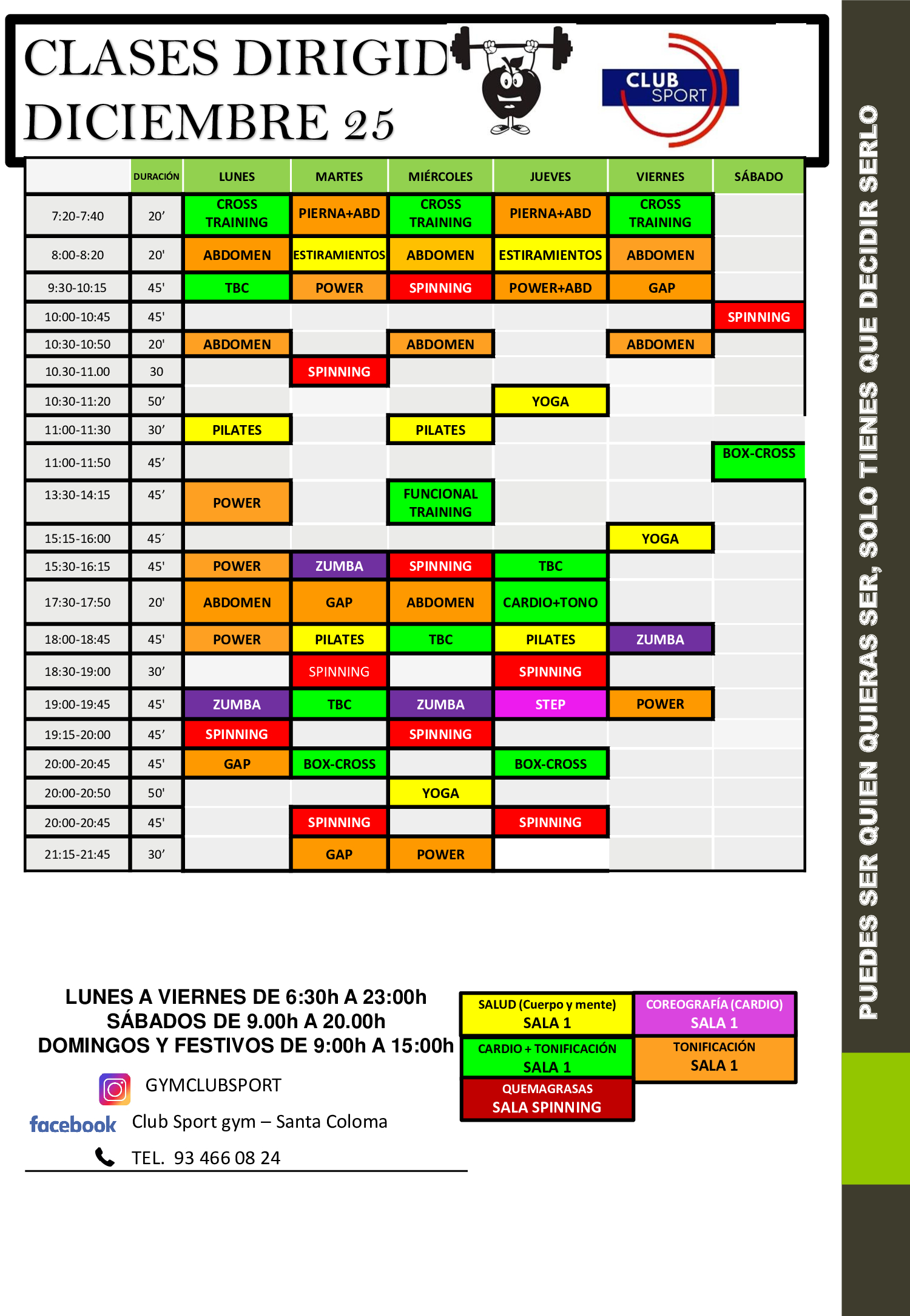 Horario Gimnasio Low Cost Club Sport Santa Coloma