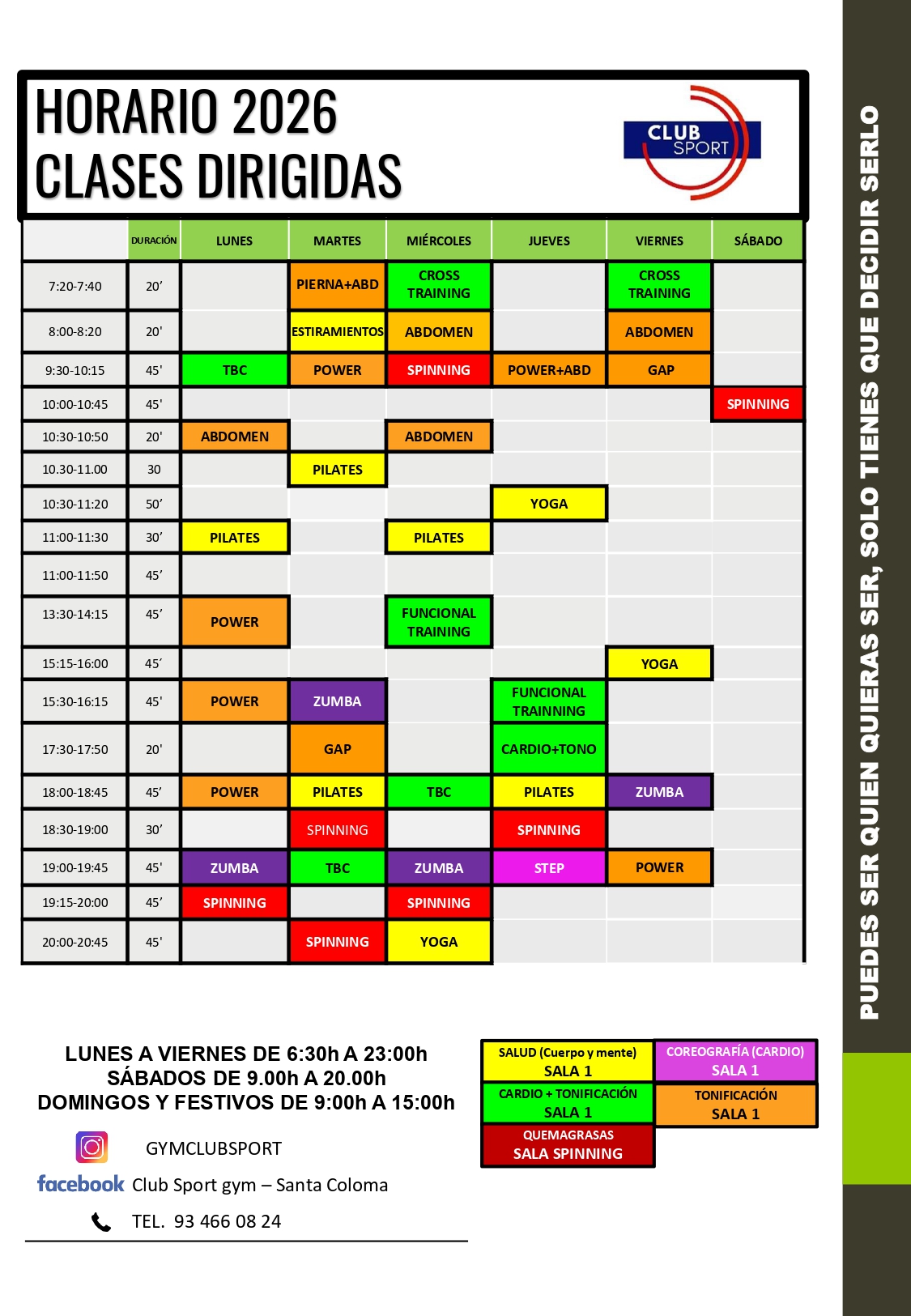 Horario Gimnasio Low Cost Club Sport Santa Coloma