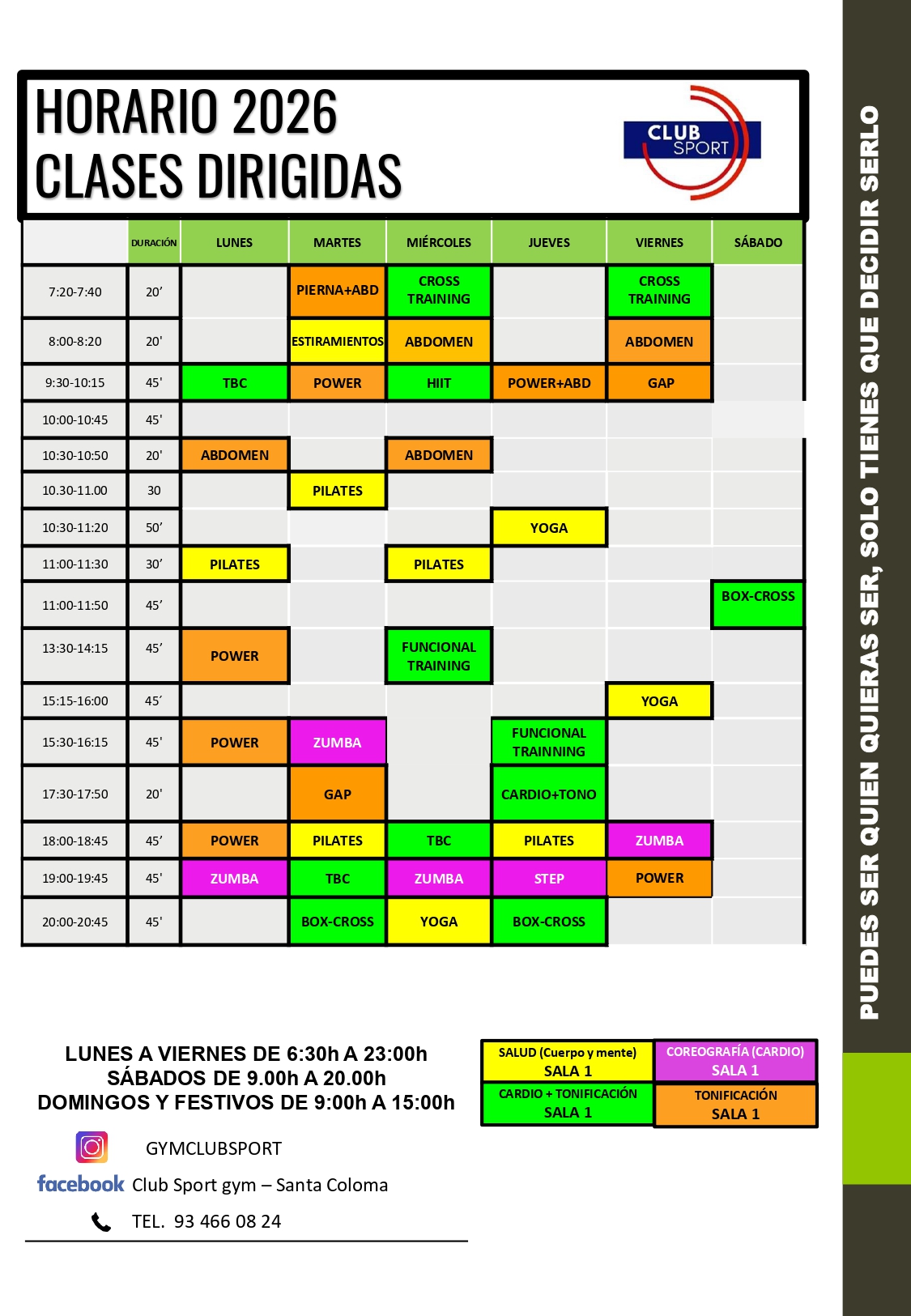 Horario Gimnasio Low Cost Club Sport Santa Coloma