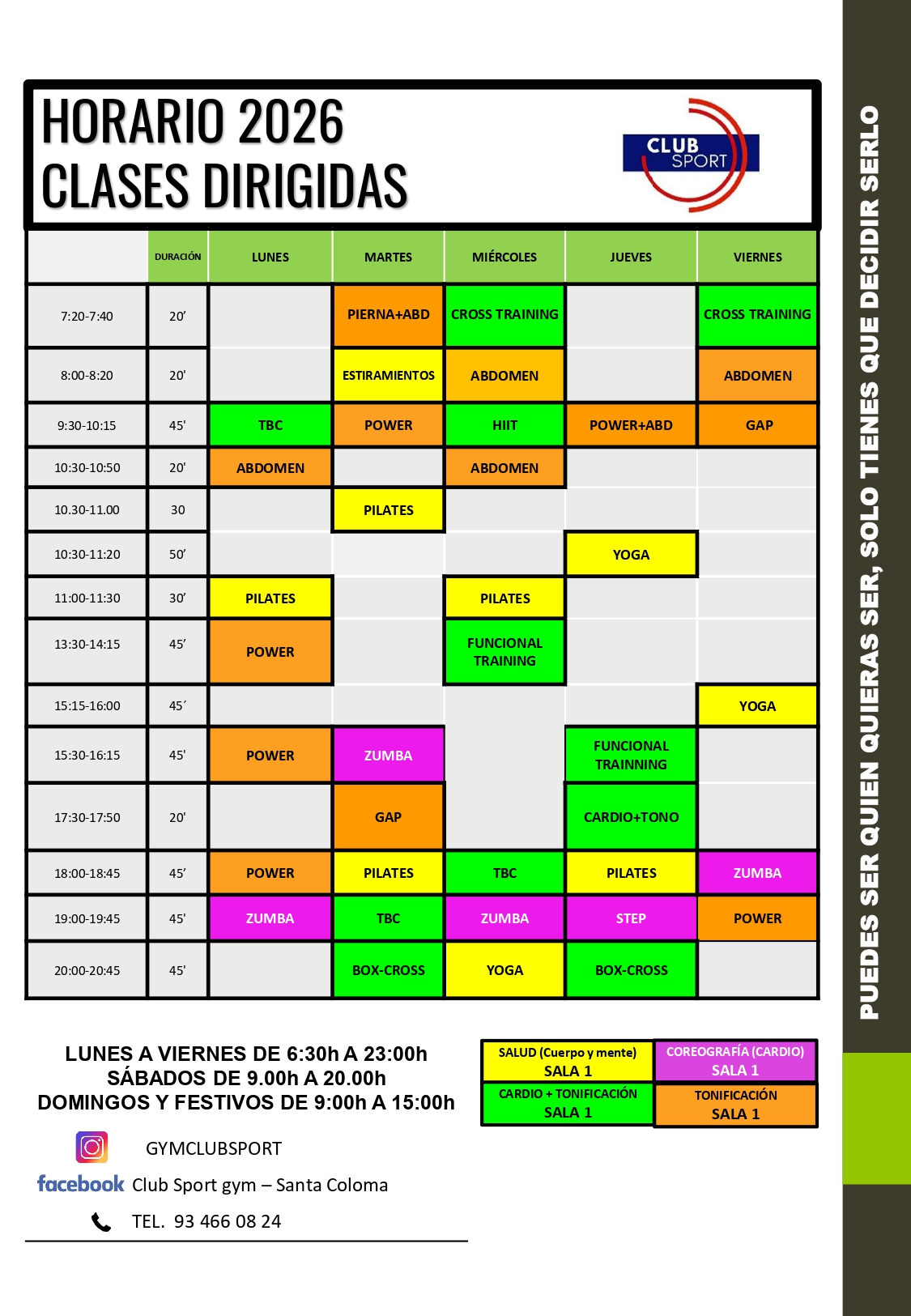 Horario Gimnasio Low Cost Club Sport Santa Coloma